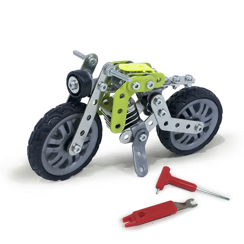 

Inkpot DIY 3D Metal Motorcycles Model Building Blocks Toy Kit Educational Toys Construction Learning Set Technic Series 120PCS