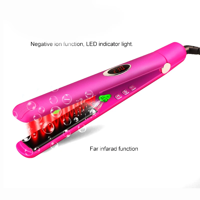 Выпрямитель для волос с титановыми пластинами быстрый нагреватель MCH плоский утюг Infarad электрический выпрямитель ЖК-дисплей инструмент