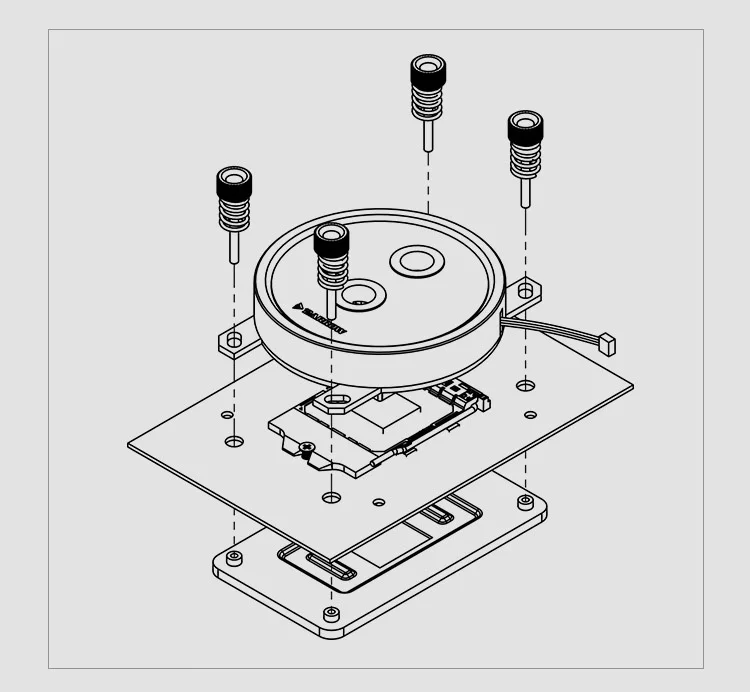 Курган водоблок для процессора поддерживает процессоры Intel LGA 1150 1151 1155 1156 разъем/AM3 AM4/2011X99X299/Копер теплоотвода/Синхронный A