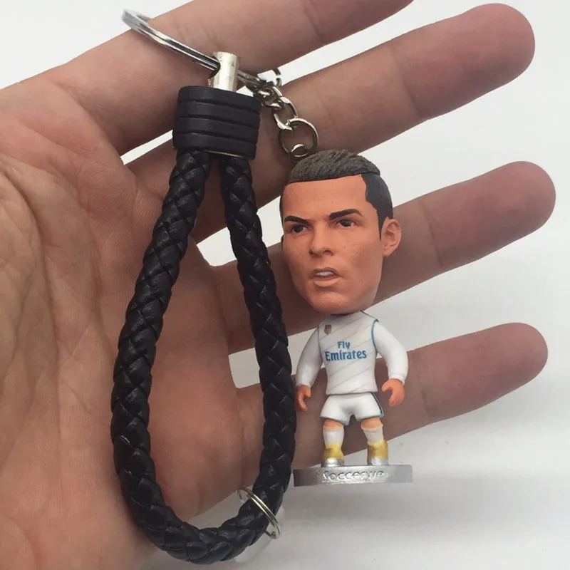 

Soccerwe Soccer Star Doll RM 7 Cristiano Ronaldo Puppets for Keychain DIY Collection White for 2018 Champion Gift Decoration