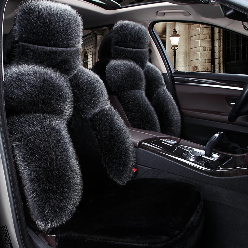 Warm man made Fox Fur General Car Seat Cushions Car Styling Car Seat