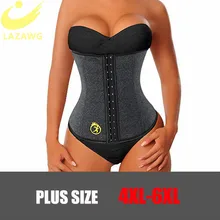 LAZAWG женский тренажер для талии, пояс для контроля живота, пояс для талии, неопреновый спортивный ремешок для сауны, утягивающий Пояс для коррекции фигуры размера плюс 6XL