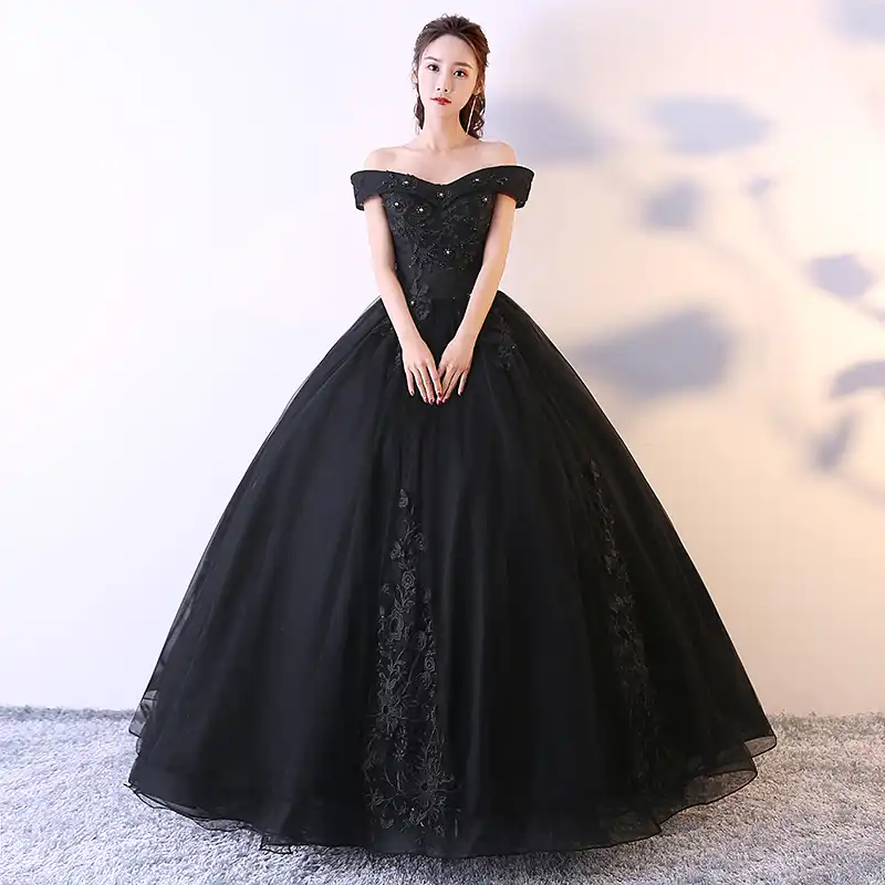 vestido para debutante preto