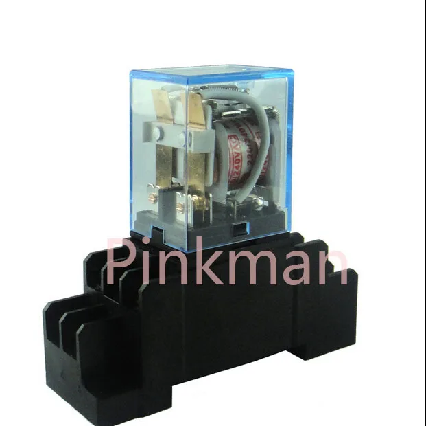 

5pcs 220V AC 110V 12V 24V MINI Coil Power Relay DPDT LY2NJ 10A with Socket Base