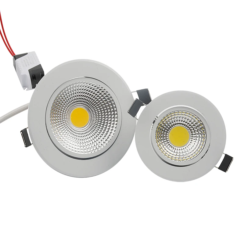 

10PCS Super Bright Dimmable Led downlight COB Spot Light 3w 5w 7w 12w recessed led spot Lights Bulbs Indoor Lighting