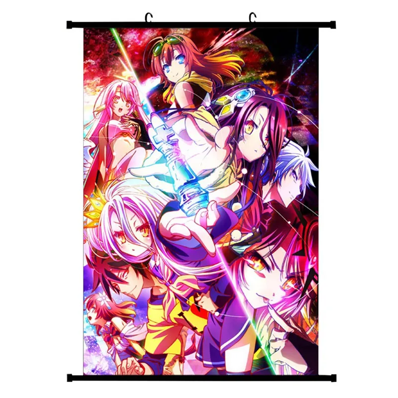 

Japanese Anime No Game No Life Canvas Scroll Painting Living Room Home Wall Print Modern Art Decoration Poster