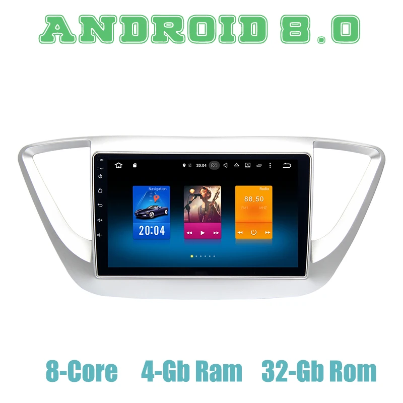 Автомагнитола для Hyundai Solaris Verna Android 8 0 с восьмиядерным процессором px5 4 Гб ОЗУ Wi-Fi 4G