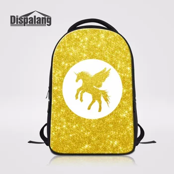 

Dispalang Fashion Women Notebook Computer Backpack Unicorn Print Laptop Backpack College Student School Bookbag Leisure Knapsack