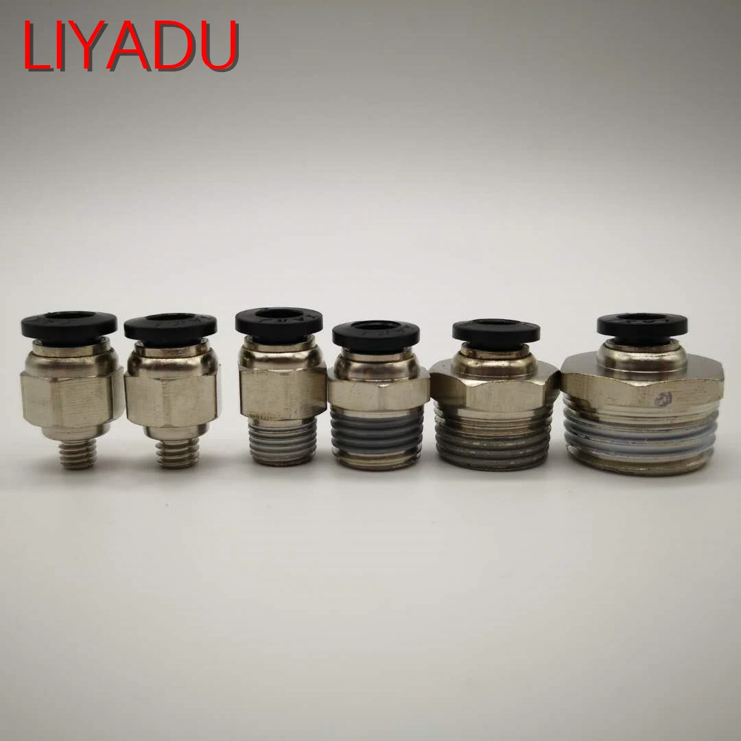10 шт. PC8 наружная резьба-1/8 1/4 01 02 для пневматической трубки с прямым соединением 8 мм пневматические фитинги