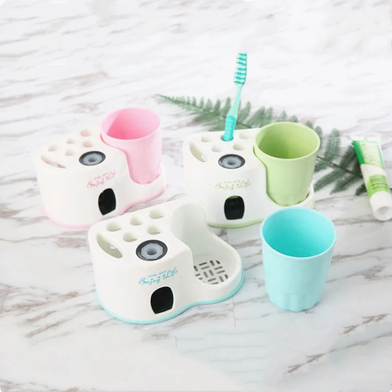 Комплект для зубной пасты вакуумная автоматическая Зубная паста аксессуары для ванной комнаты PP зубная паста диспенсер зубная щетка держатель инструменты