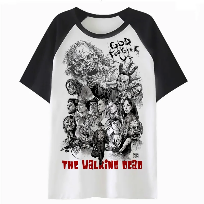 the walk dead t shirt women cartoon clothing graphic t-shirt femme female kawaii harajuku tshirt tops tee K3005