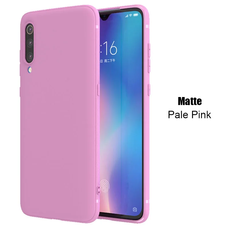 Матовый Силиконовый чехол для смартфона Xiaomi Mi 9(Pro/SE/Lite) / Note 10 / Mi 9T(pro) / Mi 8(SE/Lite) / A3 / A2(Lite), высококачественный тонкий, мягкий, из полиуретана Чехол для мобильного телефона - Цвет: Matte Pale Pink