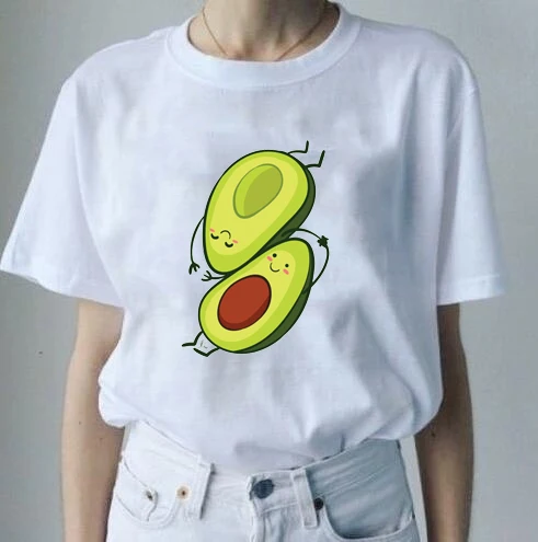 

Avocado Couple Friends Shirt Vegan Women Harajuku Leisure Time Short Sleeve Tumblr T Shirt Clothing Tops Female Streetwear Tees