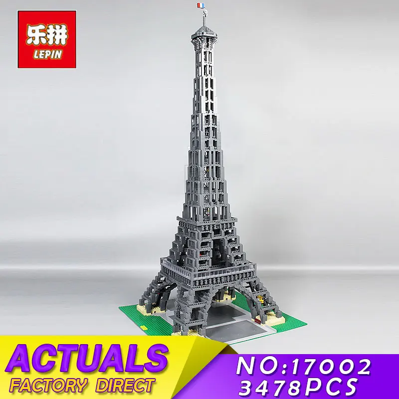 

NEW LEPIN 17002 3478Pcs Paris Eiffel Tower Model Building Kit Blocks Bricks Toys for Children Compatible 10181 Kit Gift