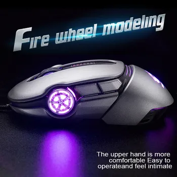 

V11 2400DPI Mechanic Backlight Gaming Wired Mouse 6 Button Macro Programming Professional Pro Mouse Gamer Computer Mice for PC Y