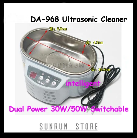 

DA-968 Dual Power 30W 50W Ultrasonic Cleaner With Display 220V Stainless Steel Intelligent Ultrasonic Cleaning
