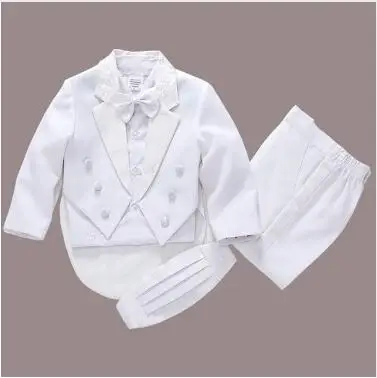 Коллекция года, модный черно-белый костюм для маленьких мальчиков детские блейзеры костюм для мальчиков на свадьбу, выпускной, торжественное весенне-осеннее свадебное платье костюмы для мальчиков