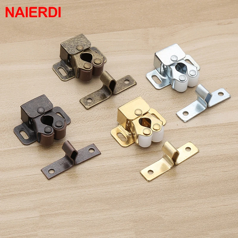 NAIERDI 2-10PCS Door Stop Closer Stoppers Damper Buffer Magnet Cabinet Catches For Wardrobe Hardware Furniture Fittings