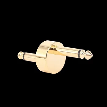 

5PCS All Copper Plated Single Channel 6.5 Connector Audio Cable 6.35 Jack Pair Amplifier Acoustic Guitar Tuning Table Adapter