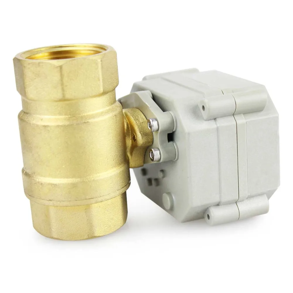 HSH-Flo 1-1/" DN32 DC12V двухстороннее латунь моторизованный шаровой клапан, 2 проводной Контроль Электрический шаровой кран CR2-01