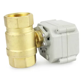 

HSH-Flo 1-1/4" DN32 DC12V Two Way Brass Motorized Ball Valve, 2 Wires Control Electrical Ball Valve CR2-01