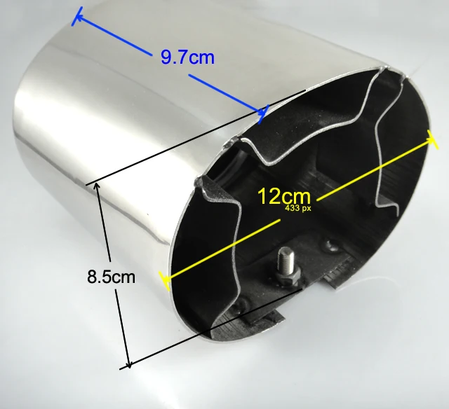 Chrome Stainless Steel Exhaust Muffler Tip Tail Pipe For Honda 2008