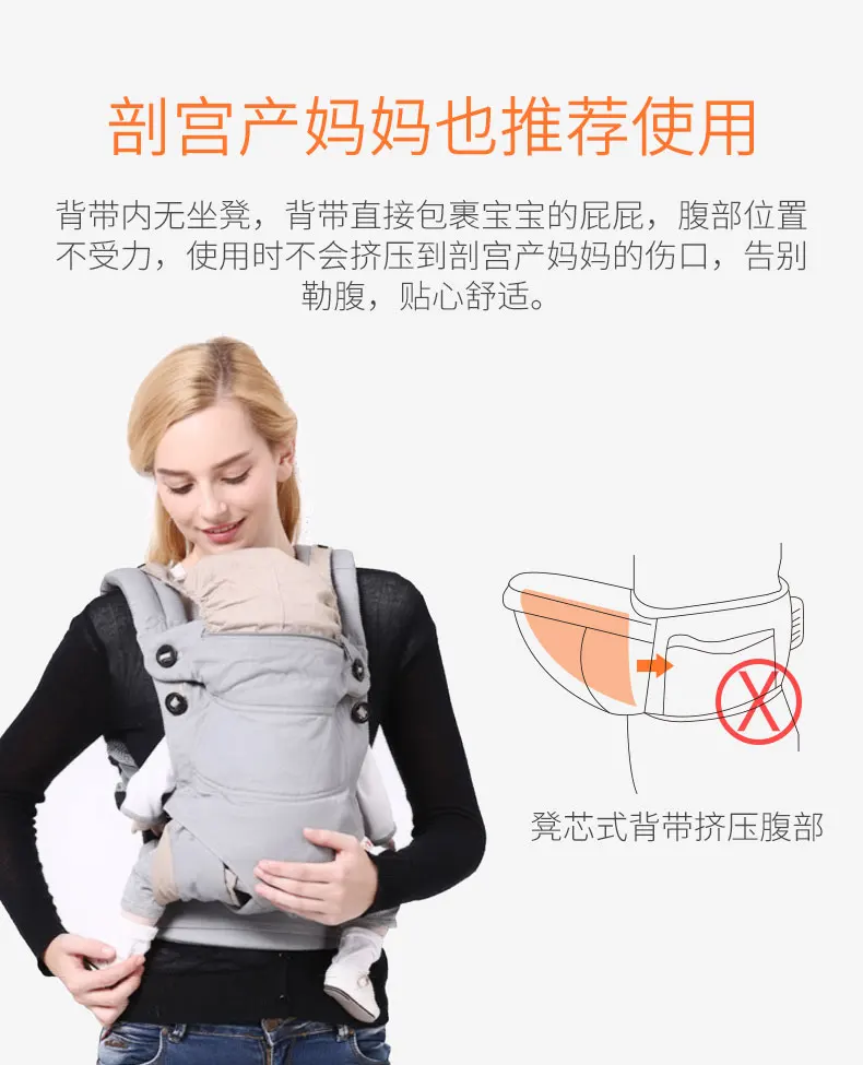 Многофункциональный всесезонный Универсальный слинг для новорожденных с передним обнимающим верхом для детей, поддерживающий артефакт