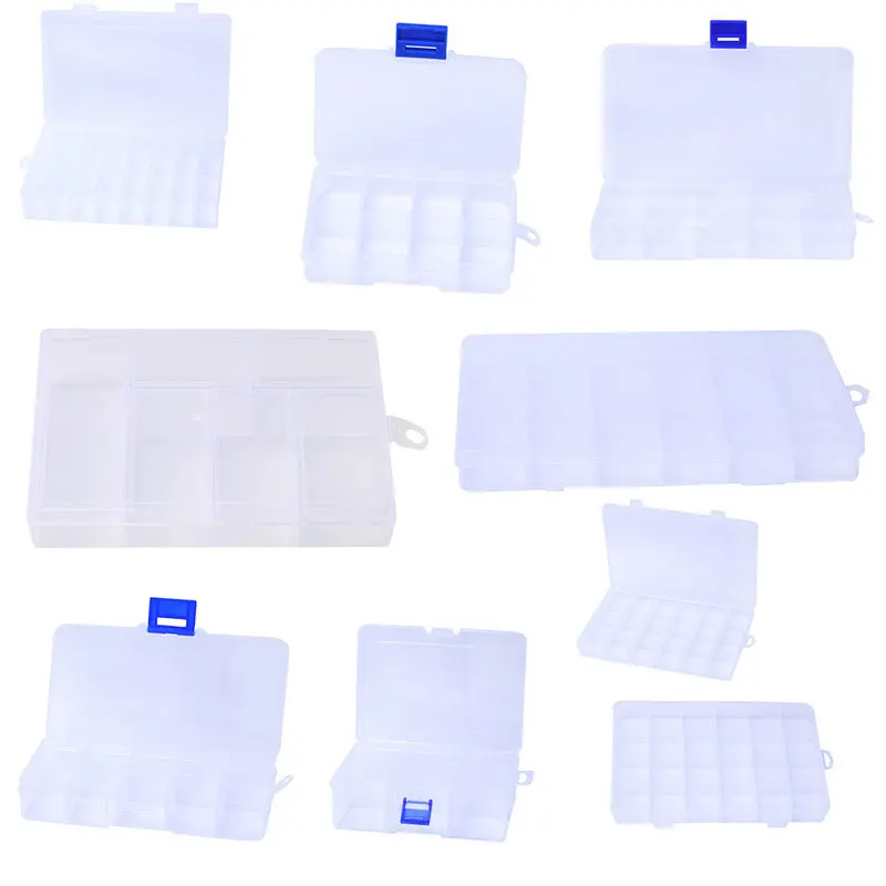 

1PC Sewing Tools Accessory Makeup Storage Box Jewelry Container Small Clear Plastic Box for Mobile Phone Multi-function Tools