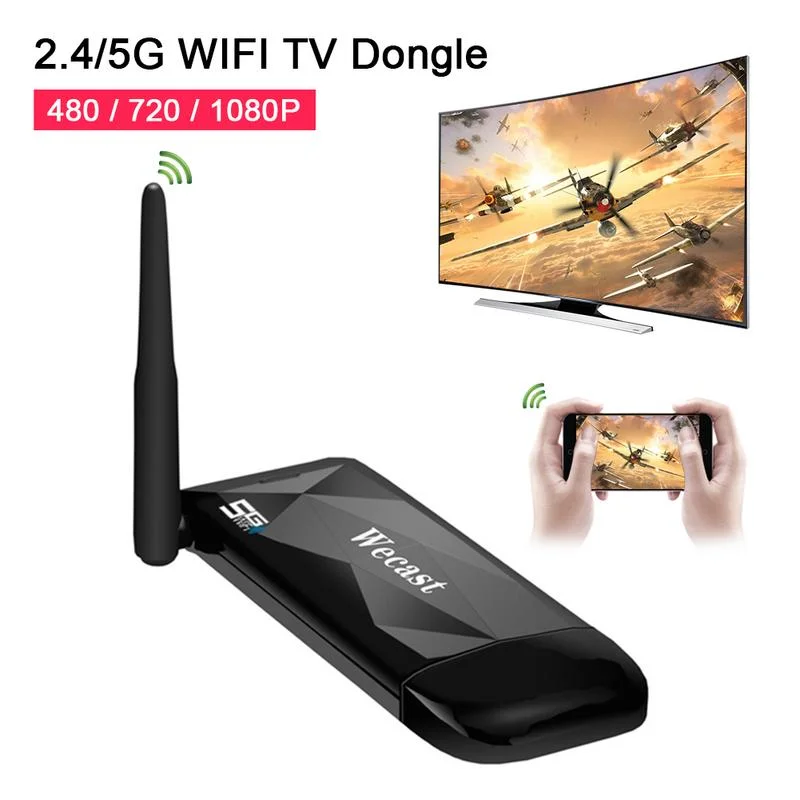 

Wecast 2.4/5G Wireless WIFI TV Stick Miracast Airplay DLNA Display TV Dongle E3 RK3036 Mirroring 1080P HDMI Adapter Connector