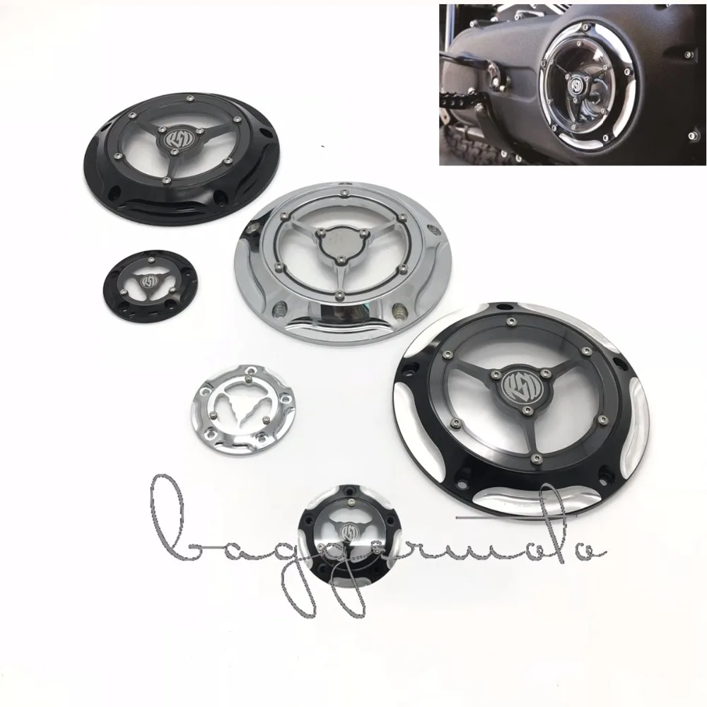 RSD Motorcycle Derby Cover Timing Timer Covers CNC Aluminum 5 Hole For Harley Road King Softail