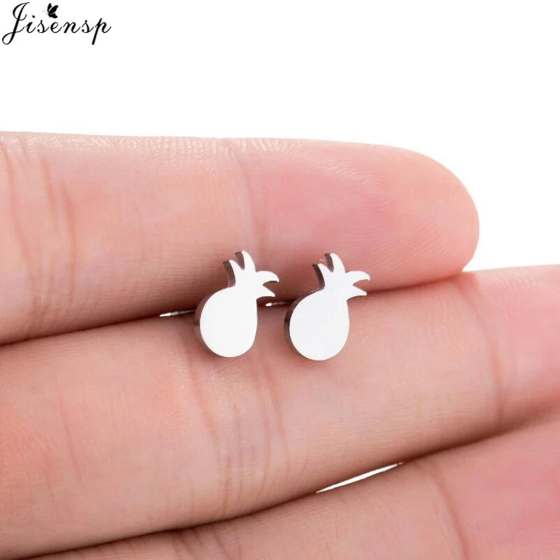 

Jisensp Trendy Lovely Pineapple Stud Earrings for Kids Fashion Jewelry Cute Plant Earrings Child Earring Birthday Gift bijoux