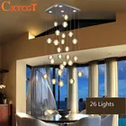 Modern LED Crystal Pendant Lights Fixtures Magic Crystal Ball lustre loft stairwell 12 Crystal Light Meteor Shower Crystal Lamp