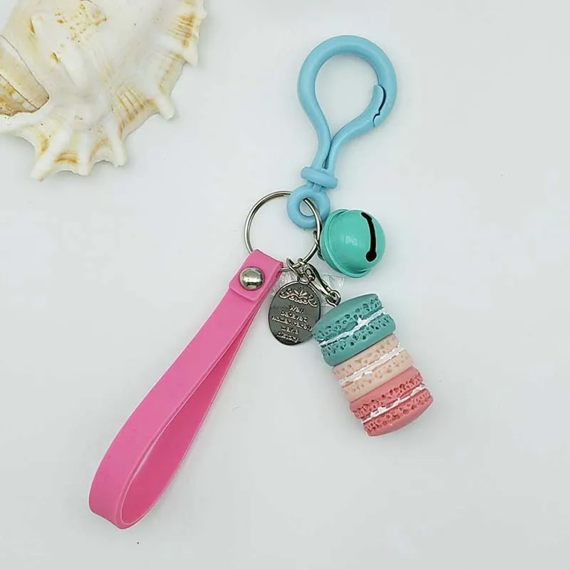 

Women Cake Key chain fashion nice cute French pastries Keychain bag charm car Key Ring wedding Party gift Jewelry 17278