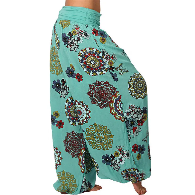 Bohemian Harem Pants Women Boho Print Oversized 5XL Trousers Loose High Waist Vintage Harem Sarouel Femme Pantalons Bohemian Harem Pants Women Boho Print Oversized 5XL Trousers Loose High Waist Vintage Harem Sarouel Femme Pantalons