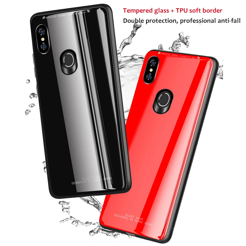 

Soft TPU + Tempered Glass Case For Xiaomi Redmi S2 Note 6 6A 6 Pro 4X 4A 5 Plus Note 5 4 4X 5A Mi8 6 Pocophone F1 Capa Coque