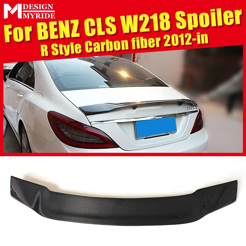 

W218 Rear Spoiler R Style Carbon Fiber For Mercedes Benz CLS-W218 Cls350 cls400 cls500 Rear Trunk Spoiler Wing car styling 2012+