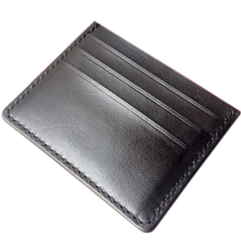 

Simple Design Genuine Cow Leather Name Card ID Holder Portable Foldable Business Card ID Purse Credit Card Holders Much Colors