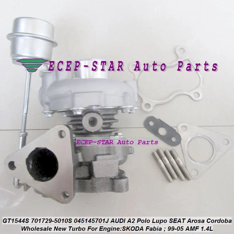 GT1544S 701729 701729-5010 S Turbo Турбокомпрессор Для AUDI A2 для VW Polo Lupo для SEAT Arosa Cordoba для SKODA Fabia 99-AMF 1.4L