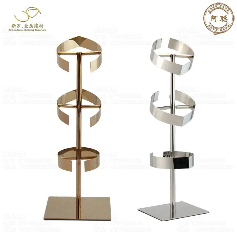 Rose Shiny Collar Display Stand Bow Tie Display Rack For Window Display