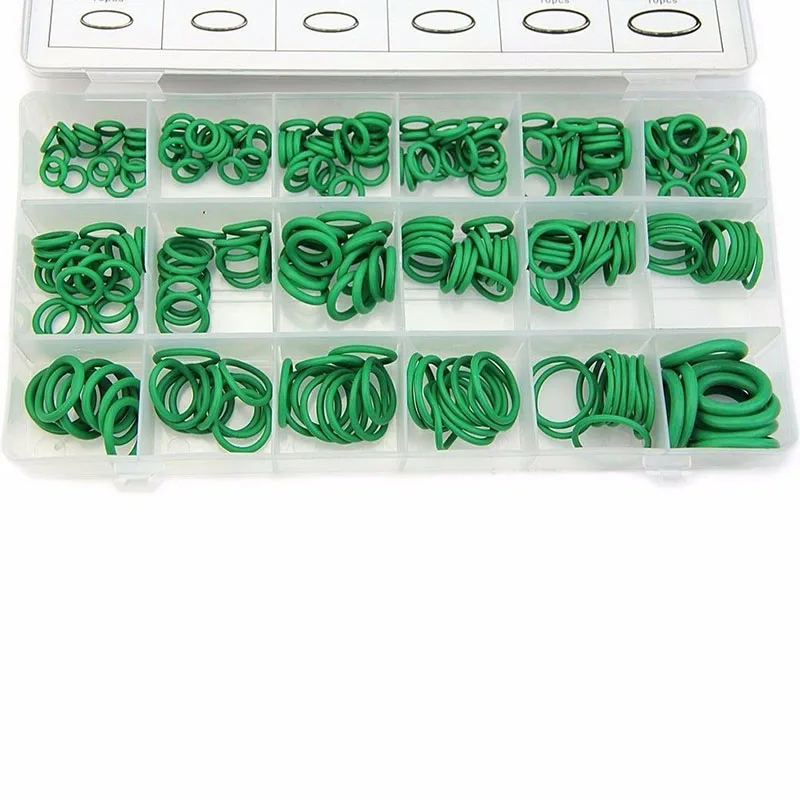 JX-LCLYL 270pcs/Set 18 Sizes Car Auto Air Conditioning Repair HNBR O-Ring Seal Green
