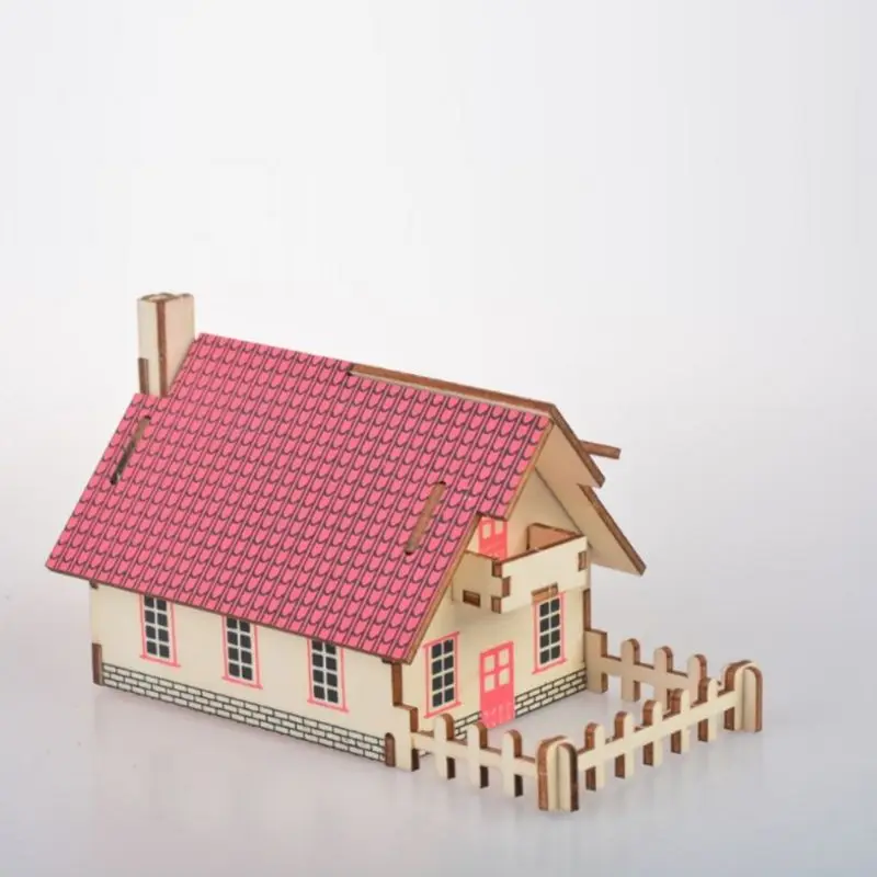 Новинка моделирование 3D модель дома деревянные сборки головоломки разборка головоломка дети интеллект обучающие игрушки для детей