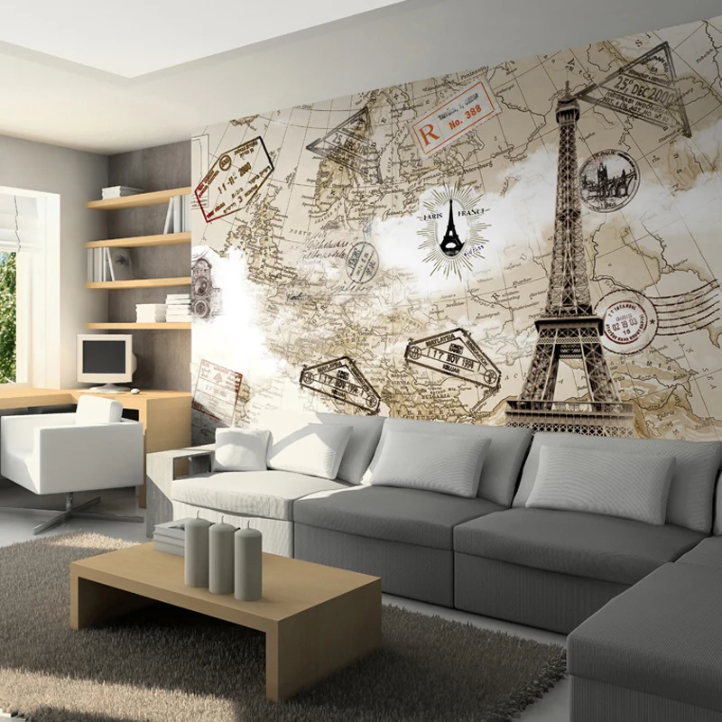 Us 1585 47 Di Scontosfondo Muro Di Tv Mural 3d Carta Da Parati Moda Parigi Torre 3d Wallpapers Per Pareti Tv Sfondo Soggiorno Camera Da Letto In