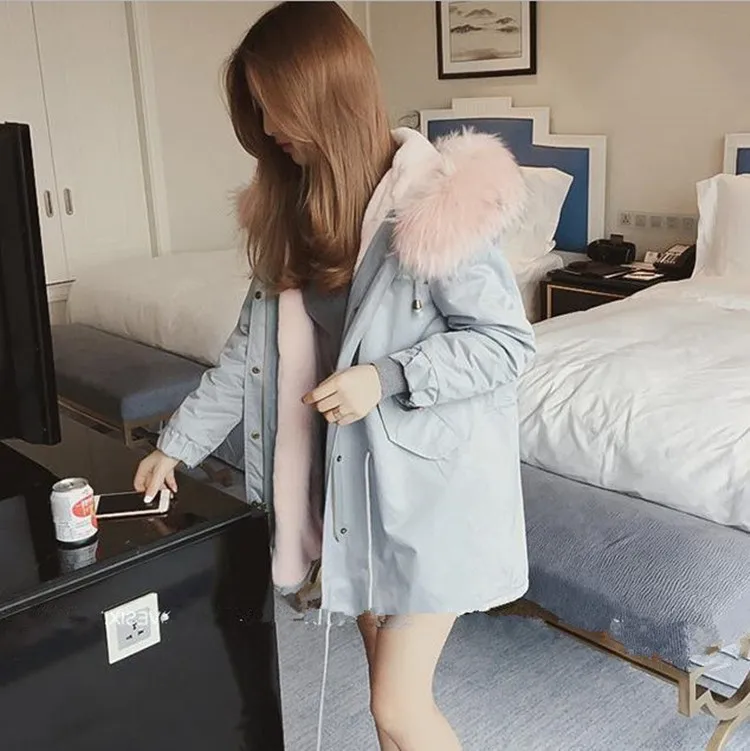 

Fashion Loose Short Winter Jacket Women Thick Wide-waisted Winter Parka Feminina Hooded Fur Collar Woman Coats