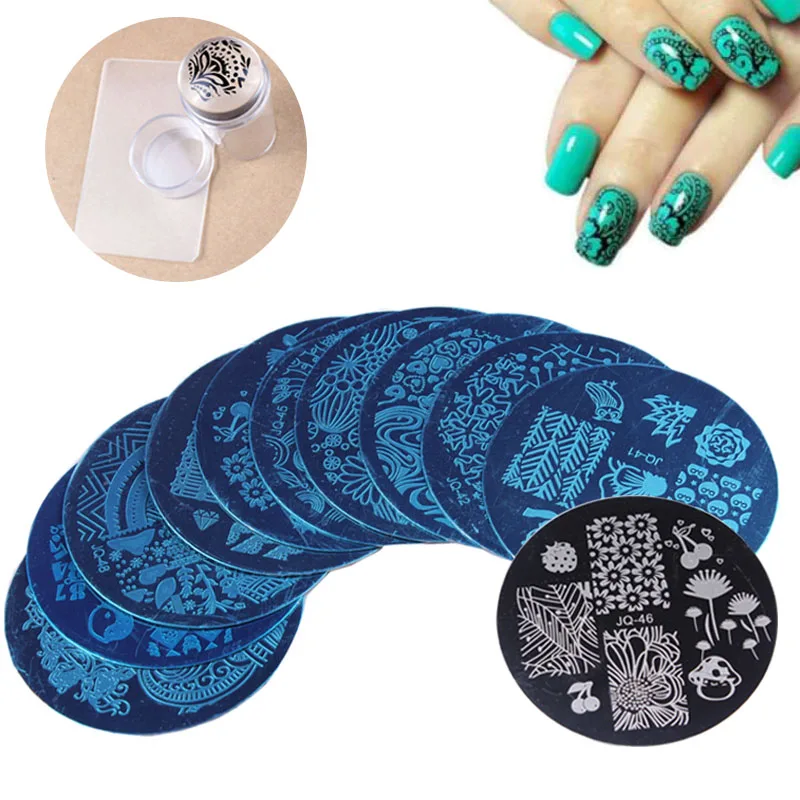 Buy Nail Art Stamping Plate With 1Pcs Clear Stamper