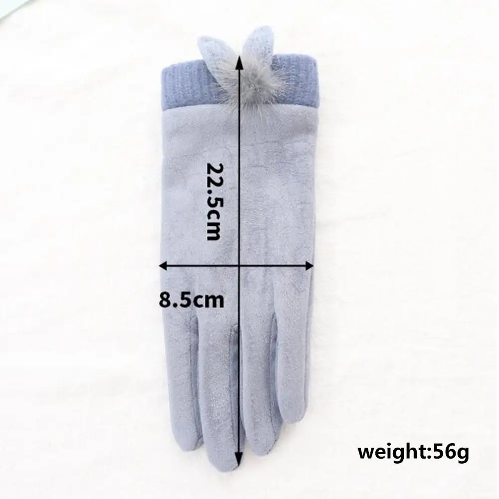 ZACOO Для женщин замша перчатки теплые толстые один Слои кожаные перчатки пять пальцев для верховой езды ветрозащитный теплые перчатки зима