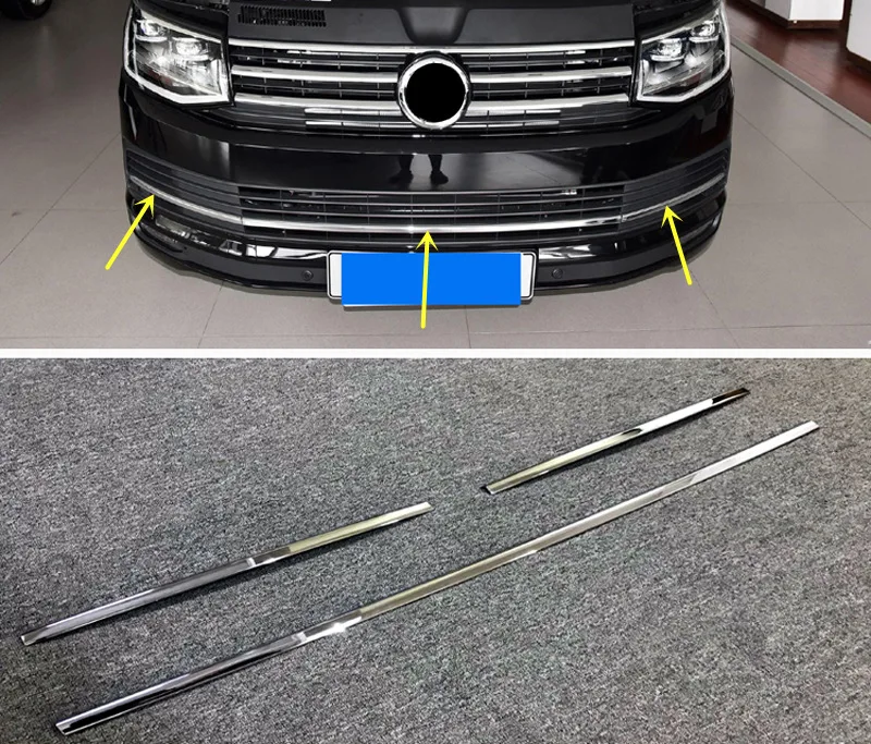 Для VW Volkswagen транспортер (T6) Caravelle 2017 2018 ABS Хром Передняя Центральная Нижняя решетка