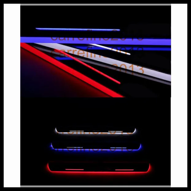 ФОТО free shipping new arrived led door sill plate light for bmw f01 f02 led moving door sill light for bmw