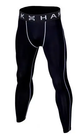 Новые высококачественные анти-пот длинные серые линии спортивные штаны для бега леггинсы фитнес компрессионная одежда мужские колготки для бега