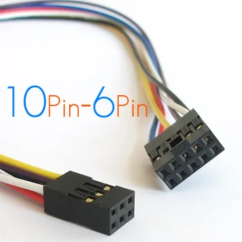 

50pcs 10Pin to 6Pin 10Pin-6Pin Dupont Adapter Cable Wire for Arduino AVR 30cm 24AWG