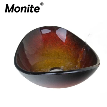 

Ingot Shape Basin Sink Tempered Glass Vessel Vanity Bathroom Washbasin Bar pia bacia Luxury Bath Basin Ship